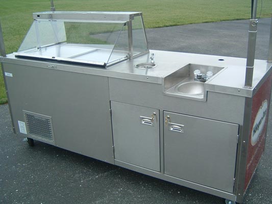 Ice Cream Dipping Cart with Sink