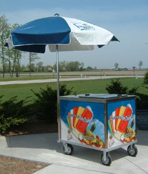 Mobile Ice Cream Push Cart