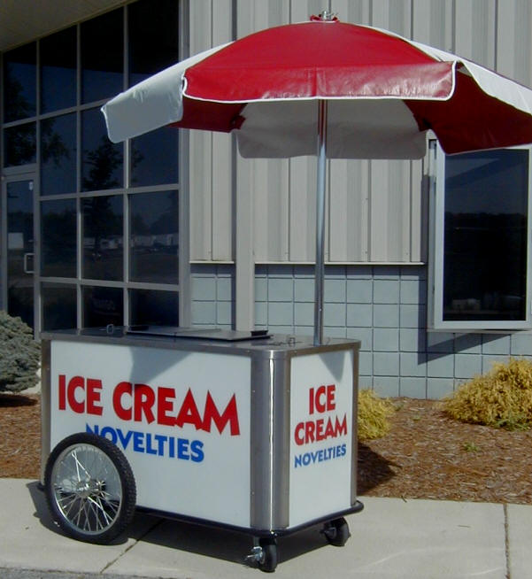 Outdoor Ice Cream Push Cart for sale
