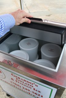 italian ice tubs in cart