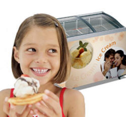 ice cream display freezer for novelties