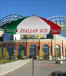 italian ice cart umbrella
