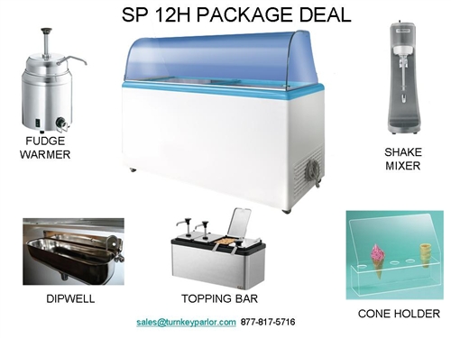12 can tub flavor dipping cabinet package deal
