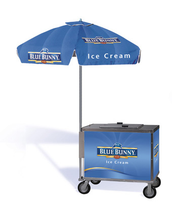 Nelson ice cream push cart with cold plates